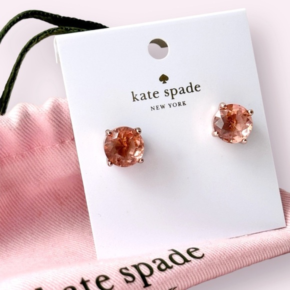Kate Spade Light Peach Gumdrop Stud Earrings - Picture 1 of 5